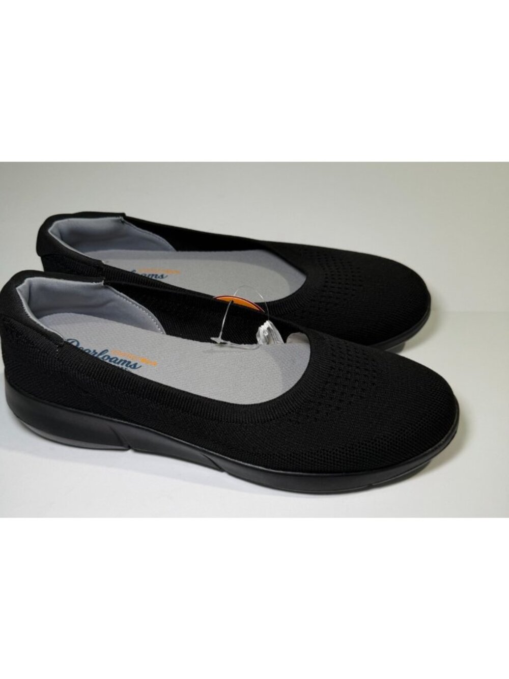 Dearfoams Womens Slip On Comfort Shoes Size 11 Black Gel Memory Foam 1 Inch Heel